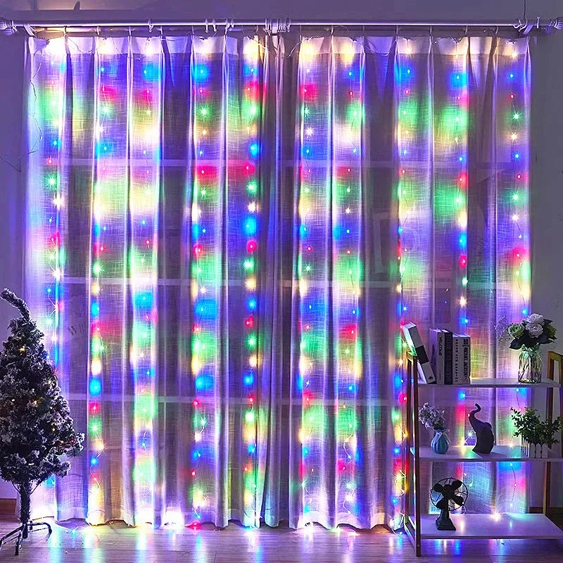 6x3M/3x3m Curtain Garland on The Window