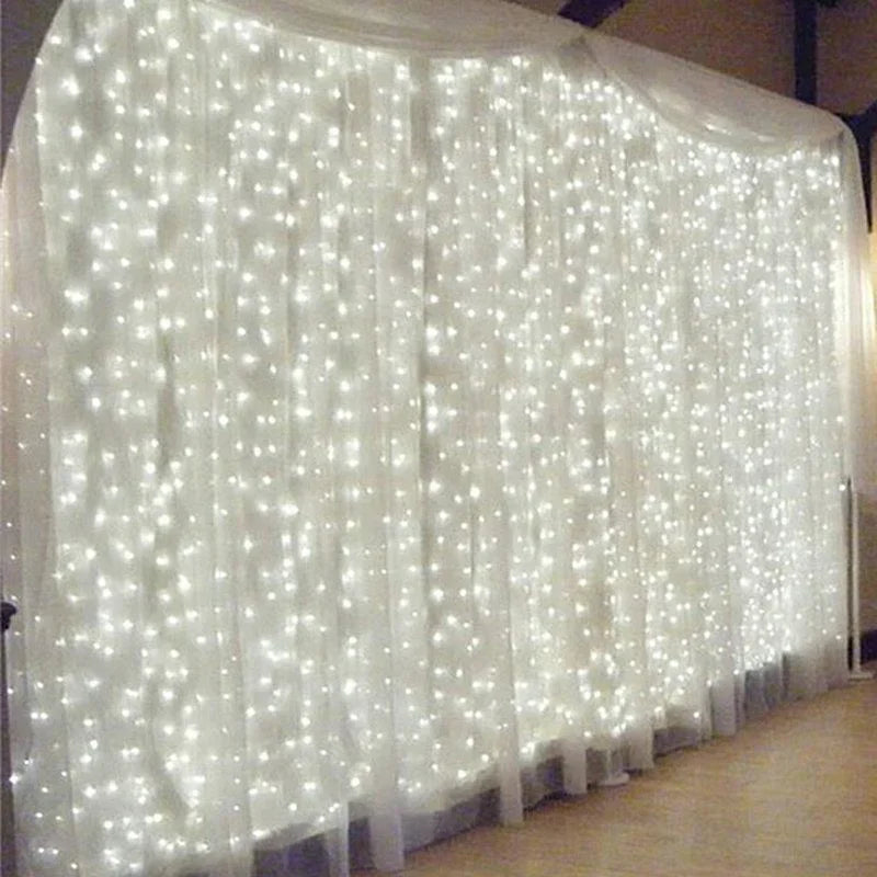 6x3M/3x3m Curtain Garland on The Window
