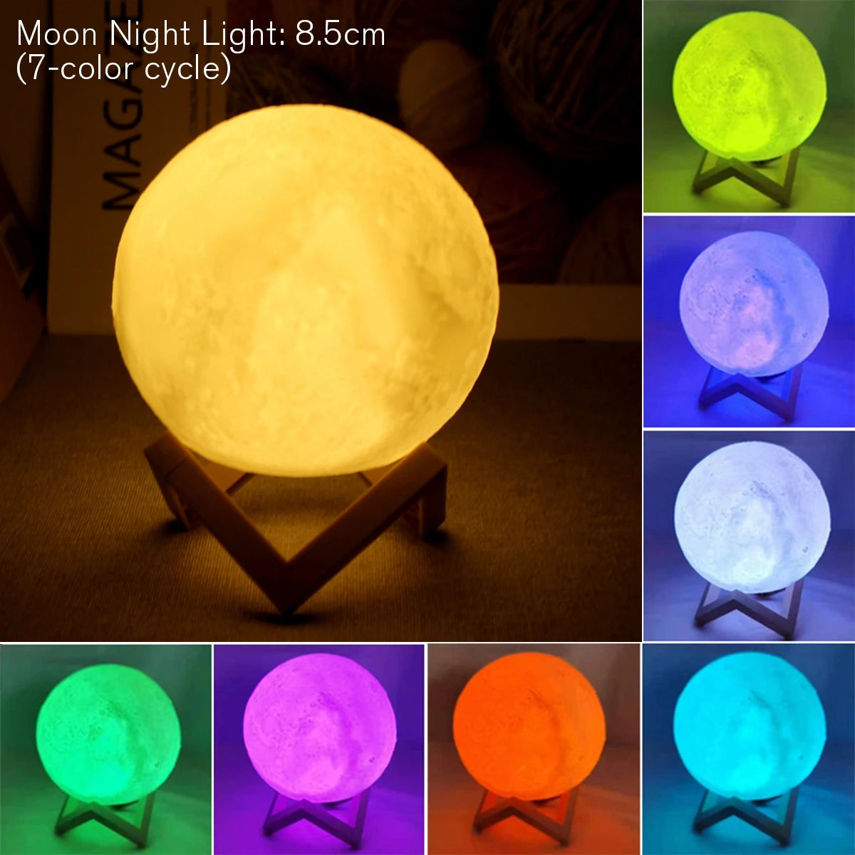 Moon Lamp LED Night 8cm