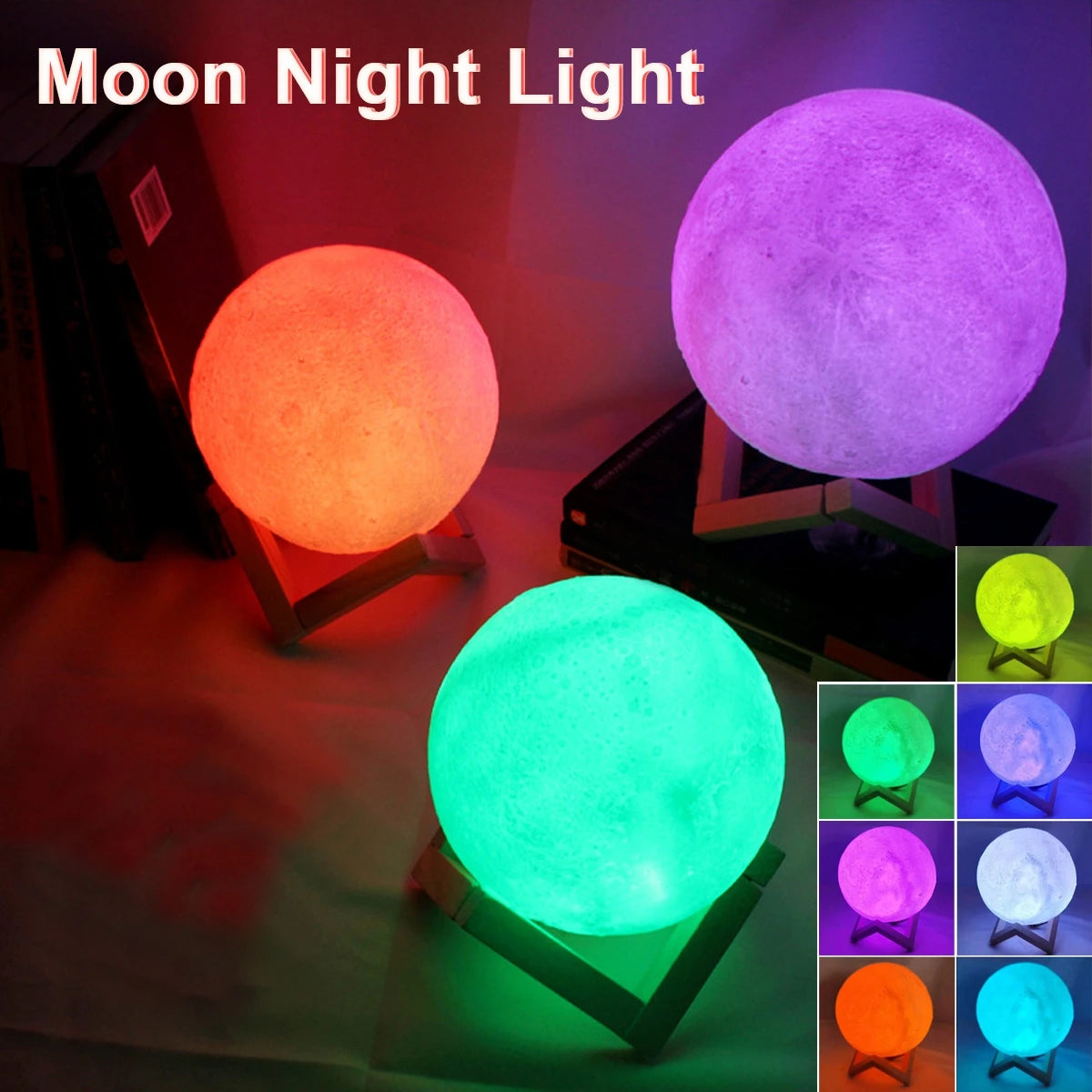 Moon Lamp LED Night 8cm